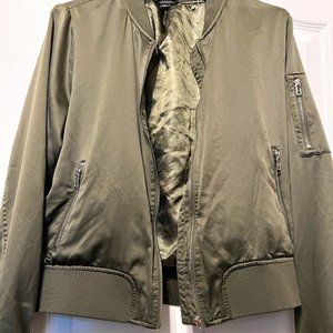 Olive Green Light Bomber Jacket